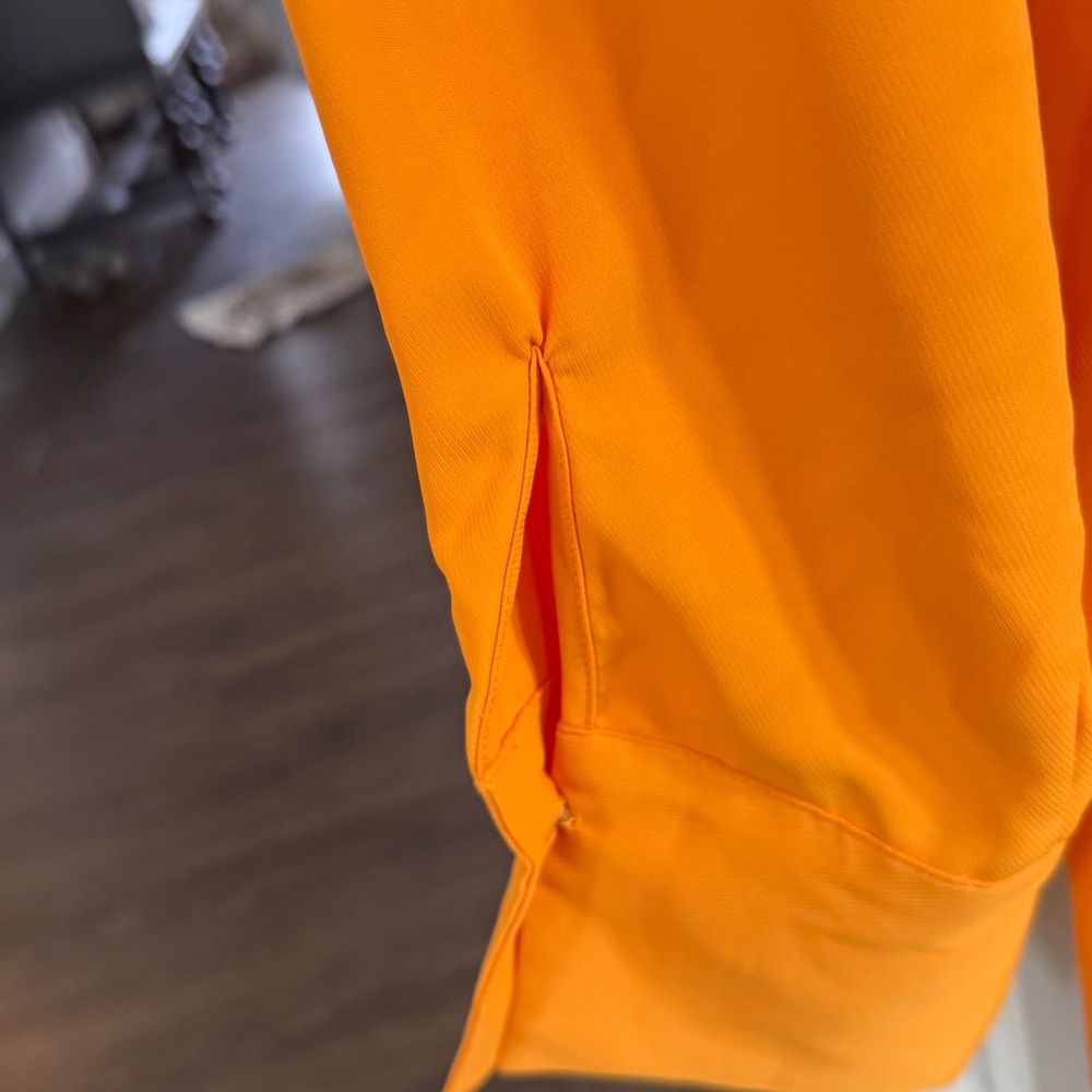 House of Harlow 1960 Like New Tangerine Orange Wrap Tie-Front Mini Dress S - Picture 7 of 8